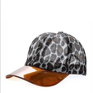 NEW - Mesh Leopard Semi Transparent Visor Cap